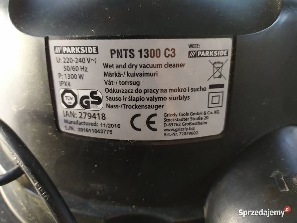 ODKURZACZA PRZEMYSŁOWY PARKSIDE Pozostałe podkarpackie sprzedam