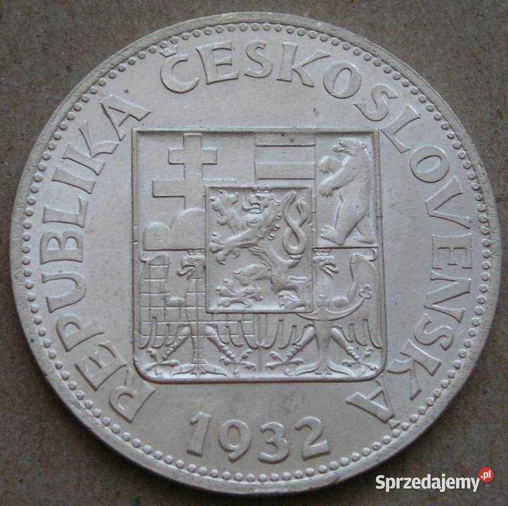 CZECHOSŁOWACJA 10 KORON 1932 SREBRO STAN 12