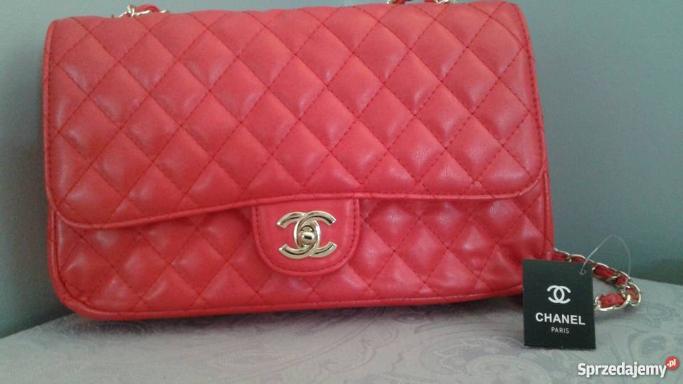 Torebka TORBA chanelka CHANEL czerwona na Na ramię  Torby i torebki dolnośląskie Wrocław
