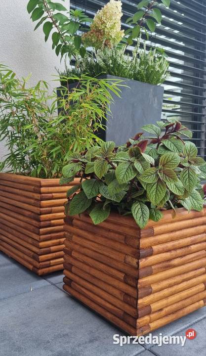 Donica drewniana 3D nowoczesna industrialna śląskie