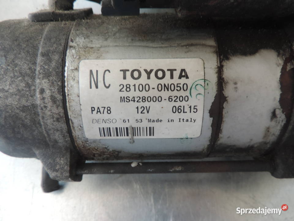 Rozrusznik Toyota AURIS 1 E15 14 D4D 281000N050 Rok produkcji 2009 Nowy Sącz sprzedam