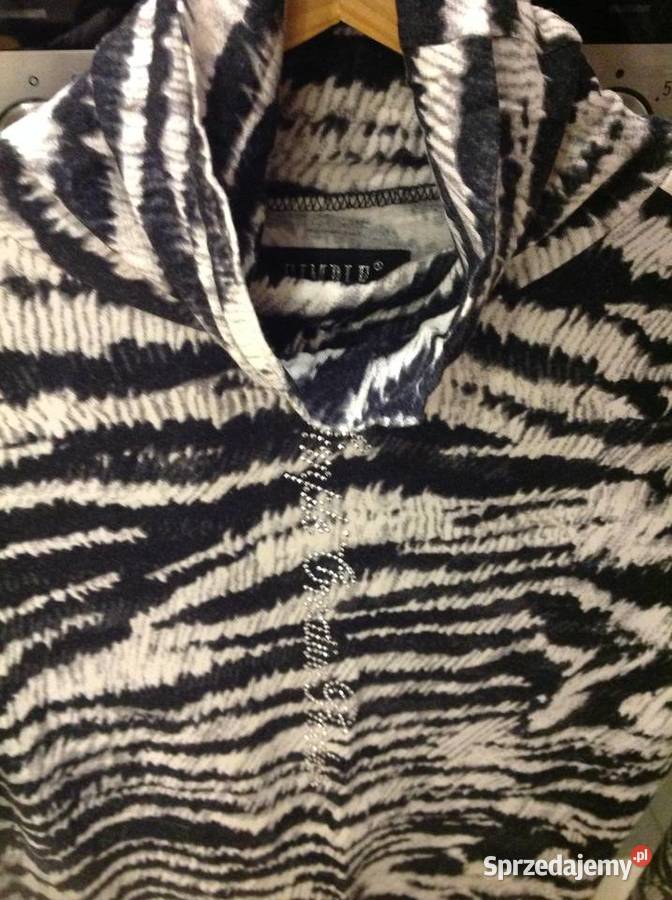 Golf Dzianinowy Damski SIMPLE M Zebra j Nowy