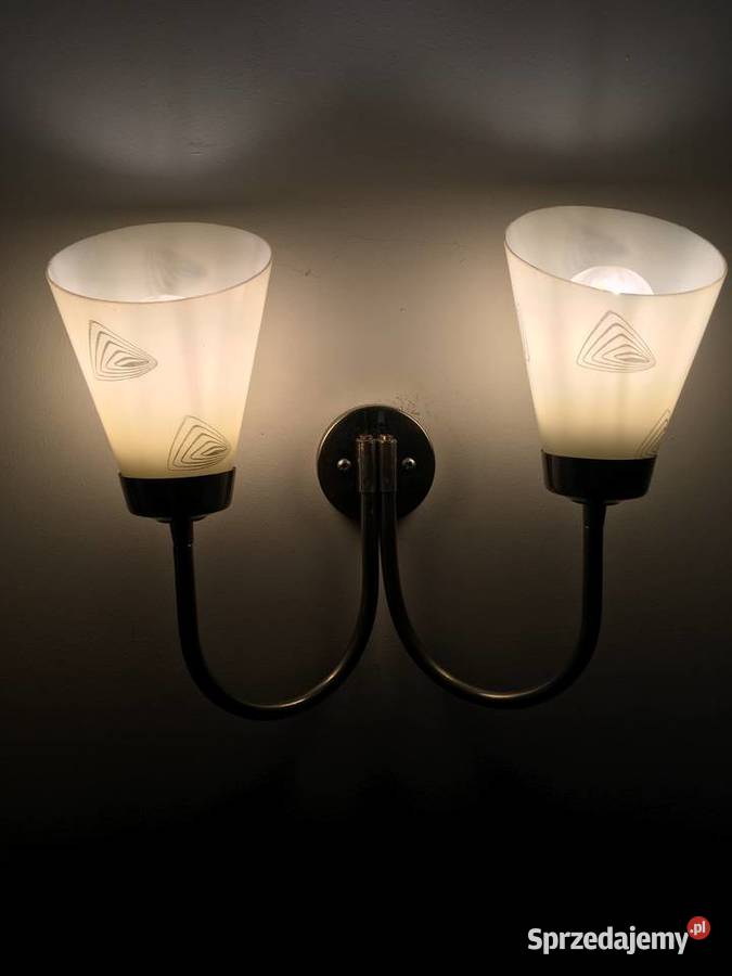 Stary kinkiet dwuramienny PRL Warszawa