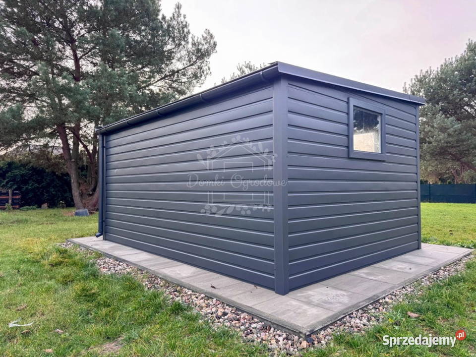 Schowek domek ogrodowy 4x3 m 2x okno antracyt sprzedam