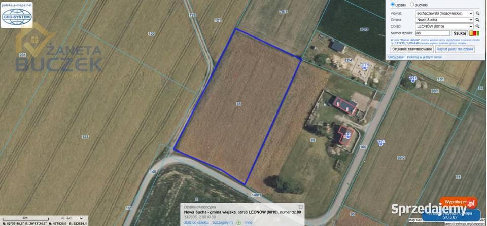 Sprzedam działkę o pow 4606 m2 w Leonowie w rolna Leonów