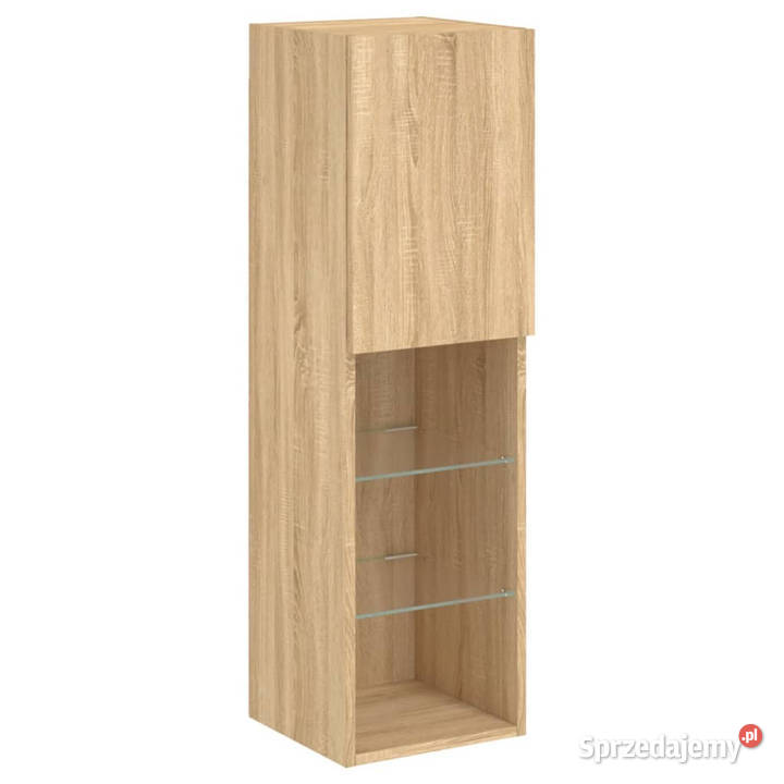 Szafka TV z LED dąb sonoma 305x30x102 WM837019 RTV Warszawa