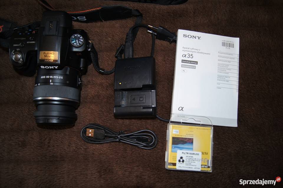 Aparat Sony Alpha 35 SLTA352 obiektywy SONY 1855 RTV i AGD Warszawa sprzedam