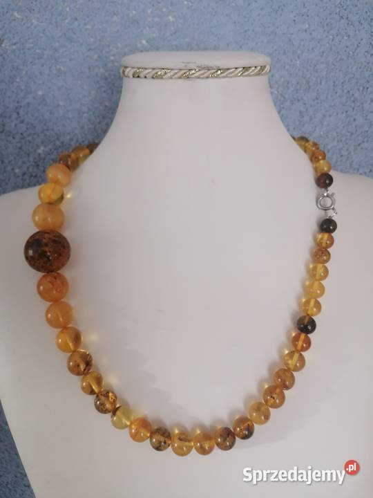 Naszyjnik Bursztyn kulki sprzedam