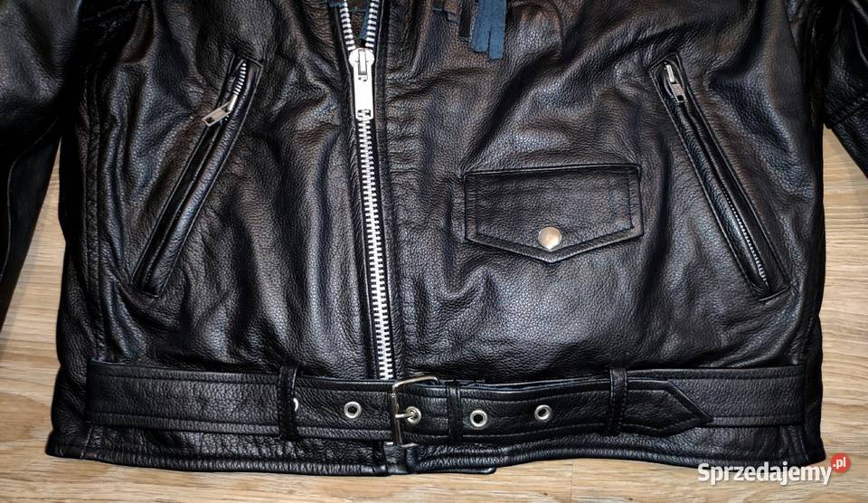 Ramoneska Kurtka Motocyklowa Skórzana L