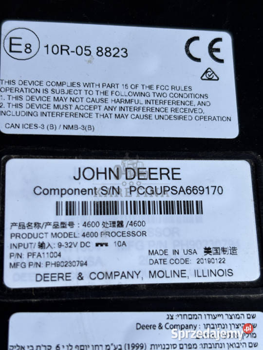 John Deere sterownik moduł ECU PFA11004 Jastrzębniki