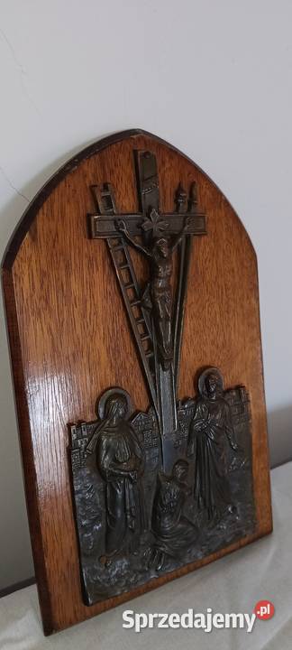 Płaskorzeźby na drewnianej podstawie z Tarnów sprzedam