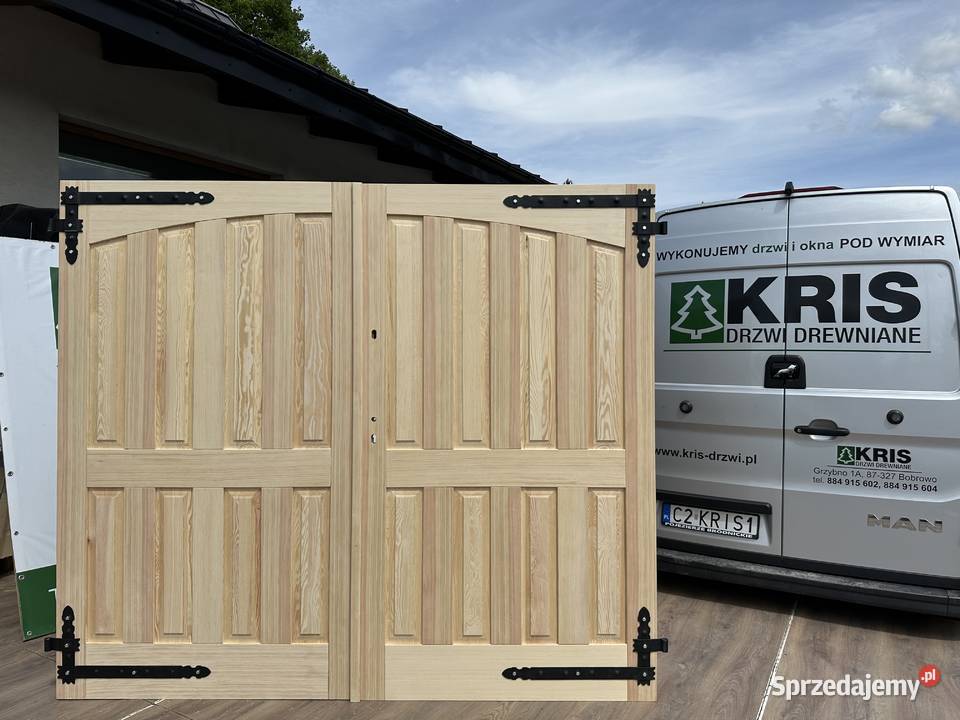 Drzwi brama garażowa drewniane NA KAŻDY WYMIAR