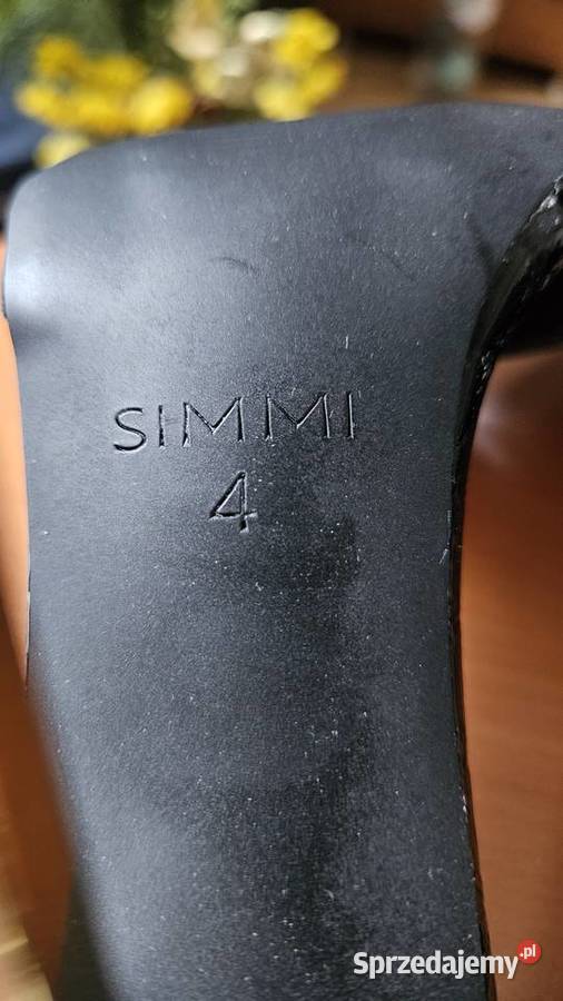 Sexy klapki na szpilce 37 czarne lakierowane inna Szczecin