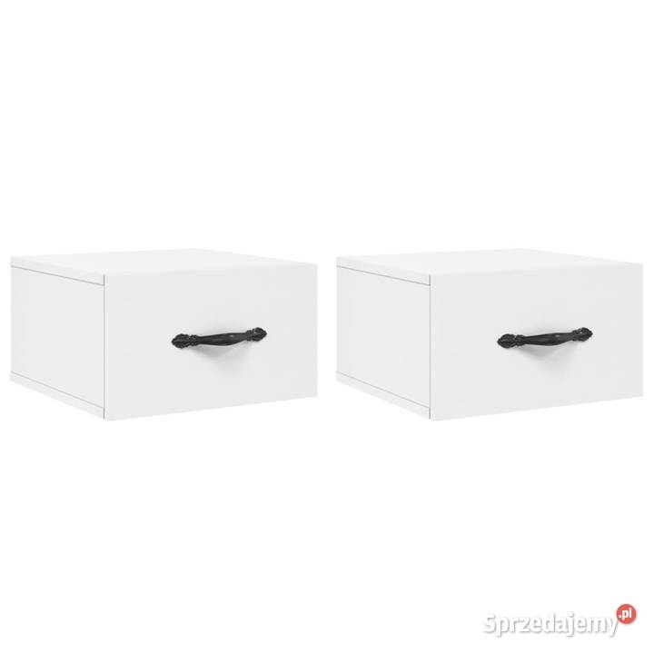 Wiszące szafki nocne 2 białe 35x35x20 WM829805 Warszawa