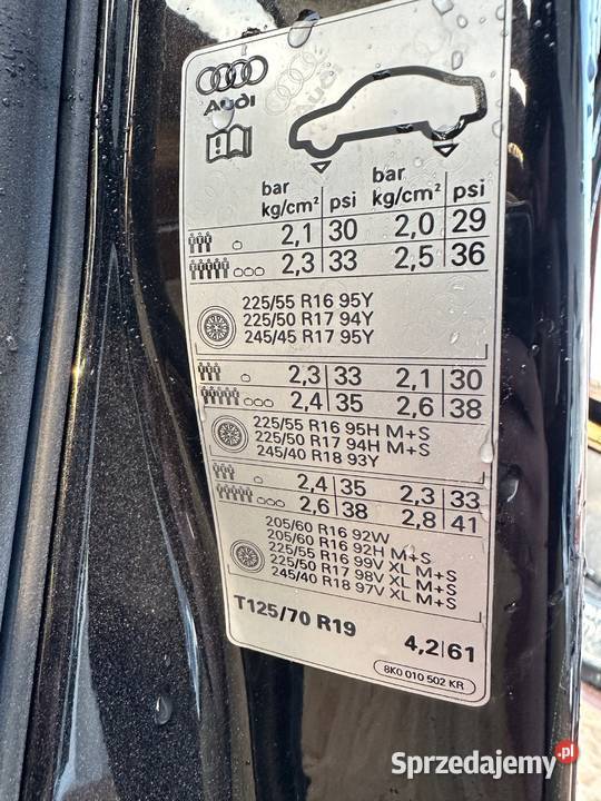 Drzwi przód lewy przednie AUDI A4 B8 0815 czarne dolnośląskie Mirsk