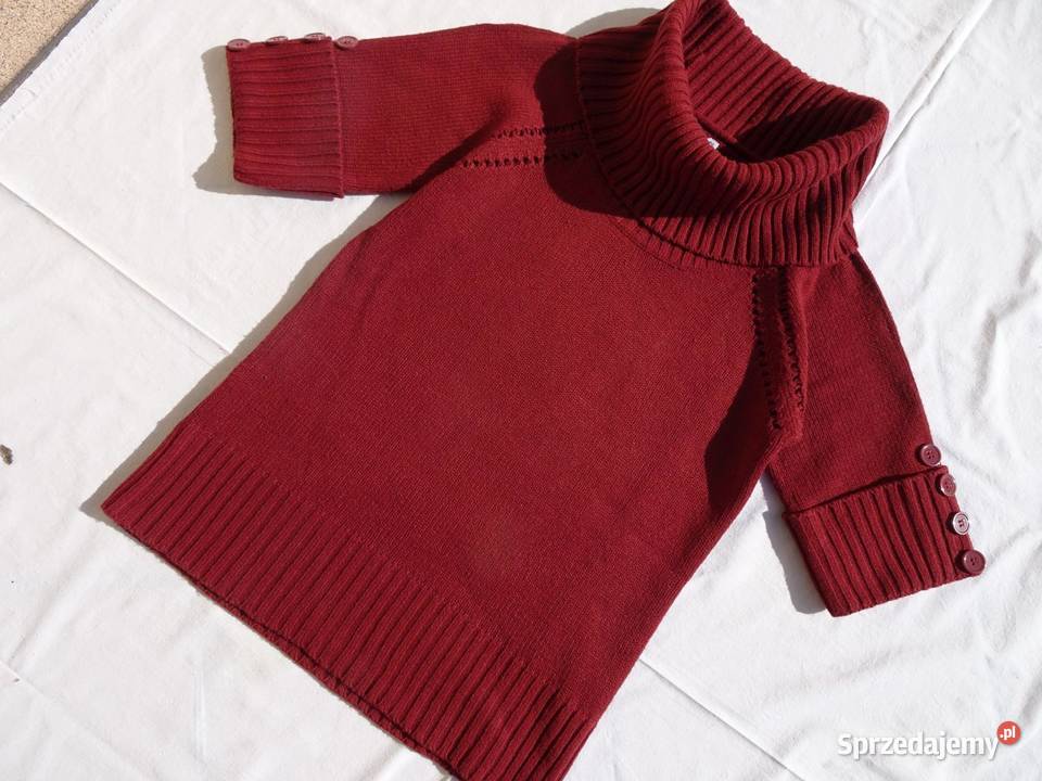 ZEEMAN Bordowy Sweter duży Golf 36 38 Coguette Nowy Sącz