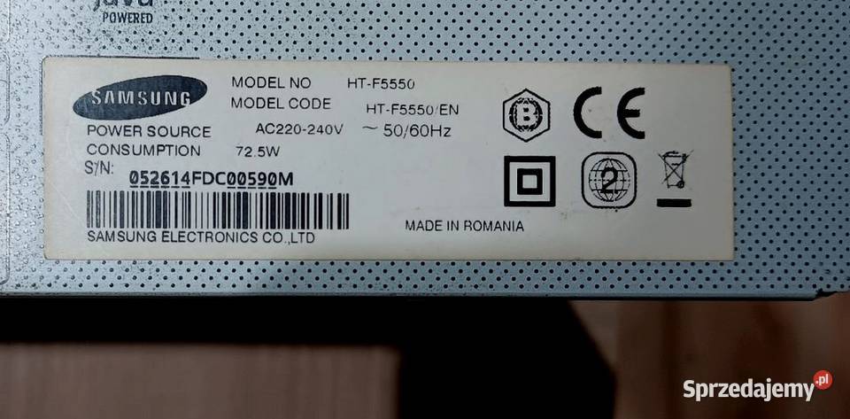 Kino domowe 51 Samsung HTE5550 1000W 3D