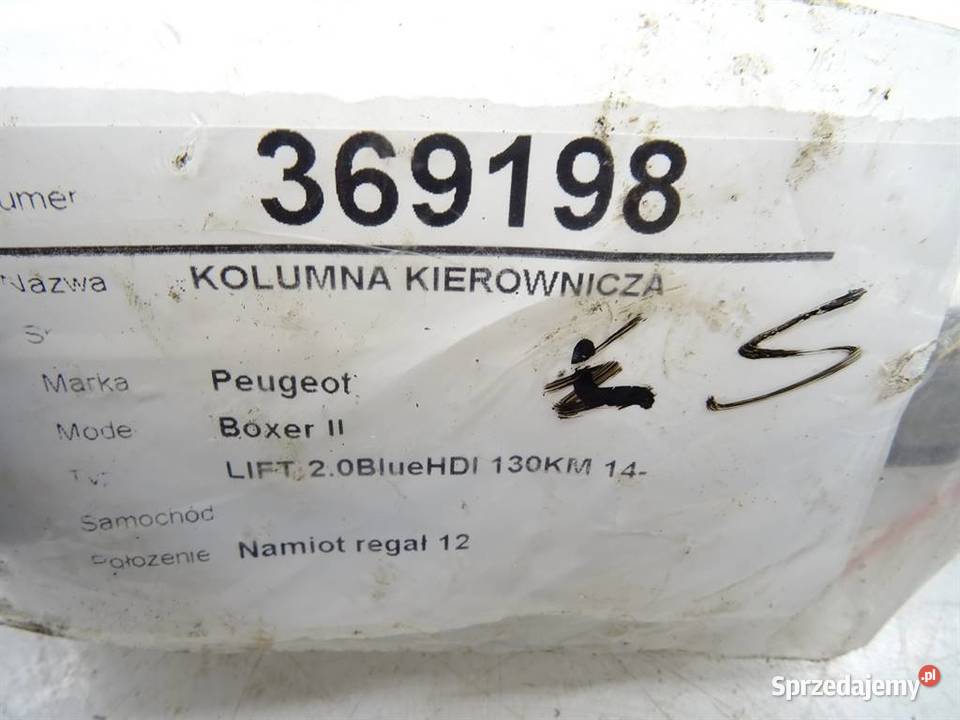 KOLUMNA KIEROWNICZA PEUGEOT BOXER I 07355358740 Kolumny kierownicze podkarpackie