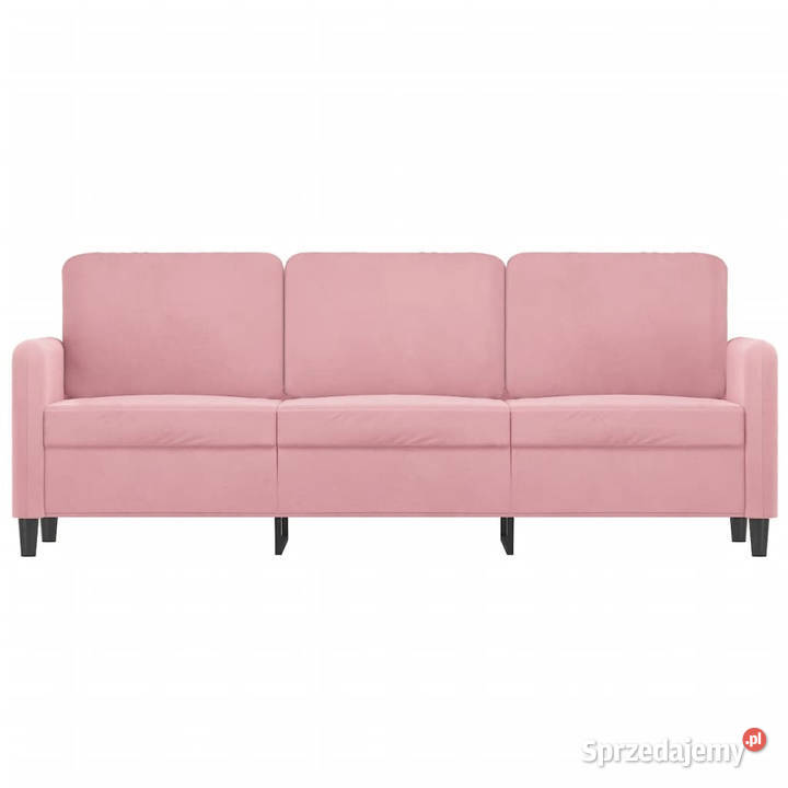 Sofa 3osobowa różowa 180 obita aksamitem Sofy i kanapy Warszawa