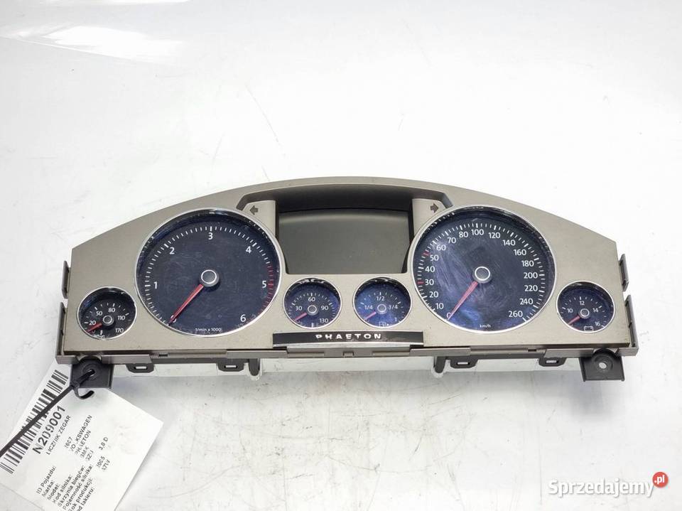LICZNIK ZEGAR VOLKSWAGEN PHAETON 3D0920886C Lipno