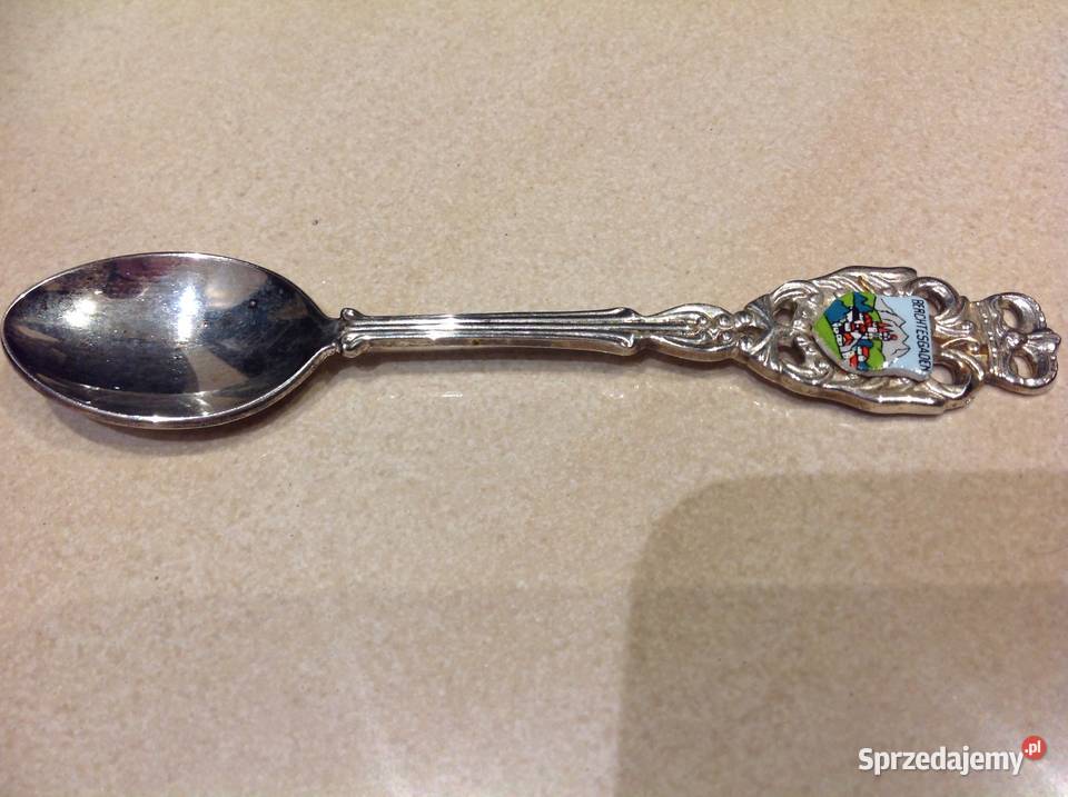 Srebrna Łyżeczka Herbowa BERCHTESGADEN Nowa Sól