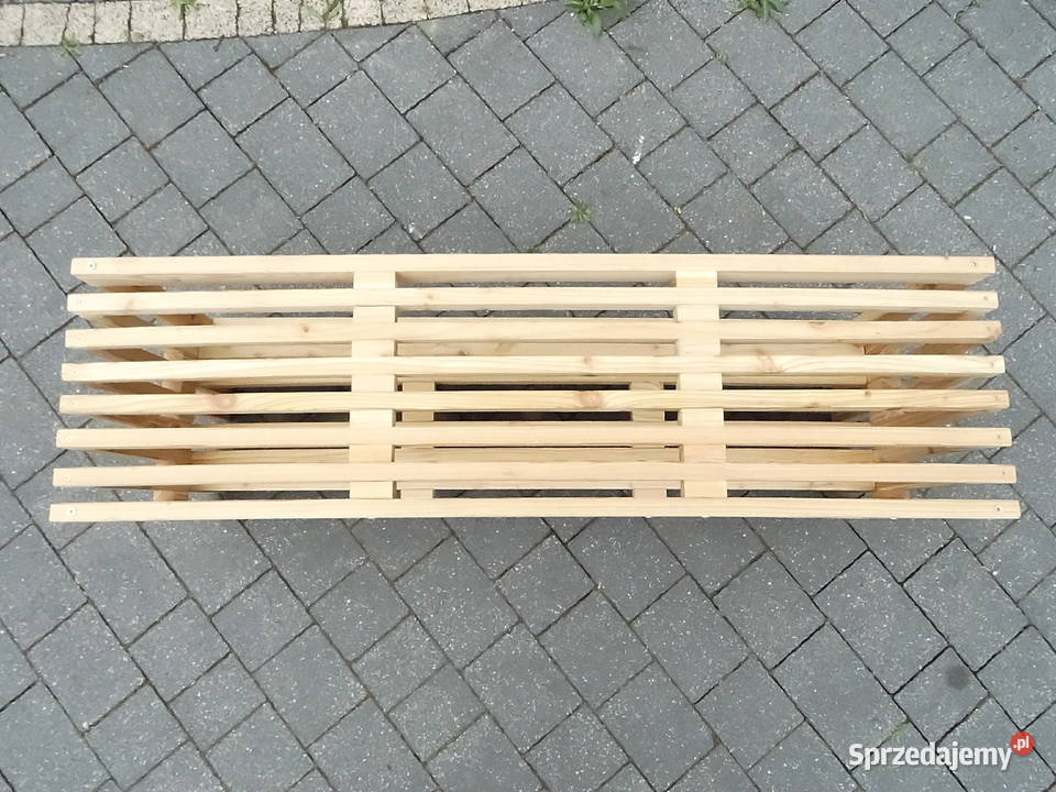 Drewniana ławka ażurowa Siedzisko Półka na buty Biłgoraj
