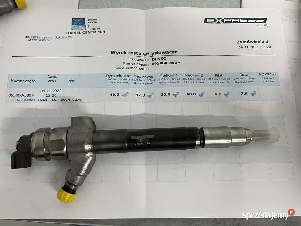 Wtryskiwacz 6C1Q9K546AC Denso opolskie Karczów