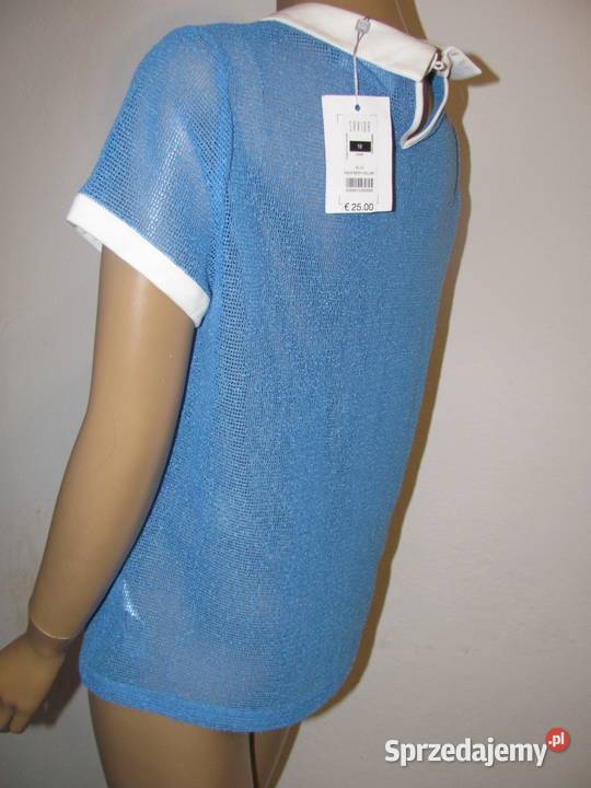 SAVIDA dunnes stores aqua mesh collar top r10 Zamość