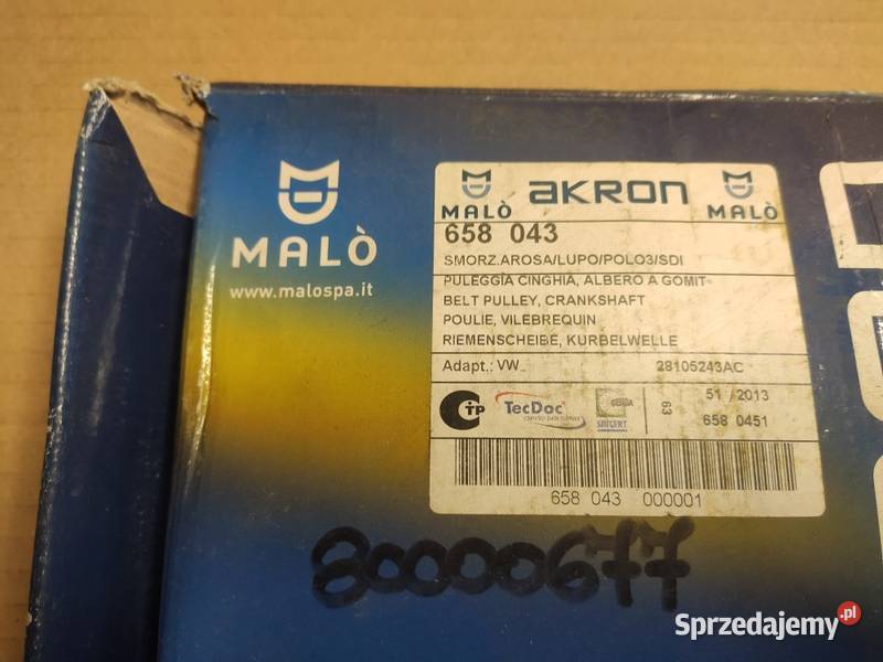Koło pasowe Vw 28105243ac Akron 658043 osobowe Tychy sprzedam