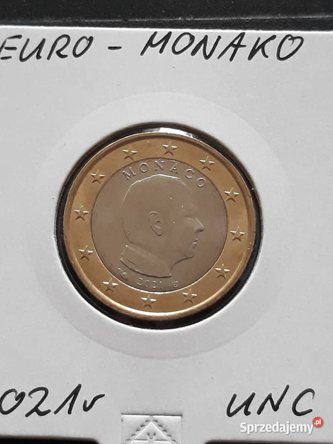 1 Euro Monako 2021 r mennicze wielkopolskie Konin sprzedam