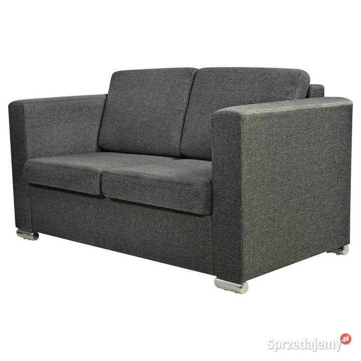 2 osobowa sofa tapicerowana ciemnoszara WM243583 Sofy i kanapy