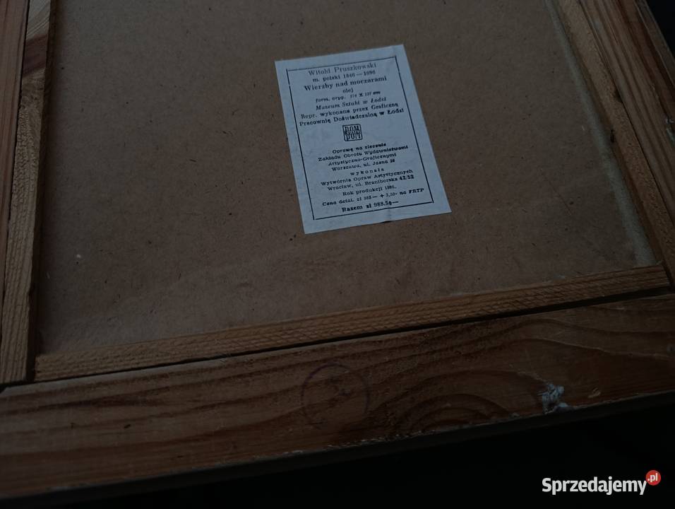 obraz wierzby moczarami Witold Pruszkowski Poznań sprzedam