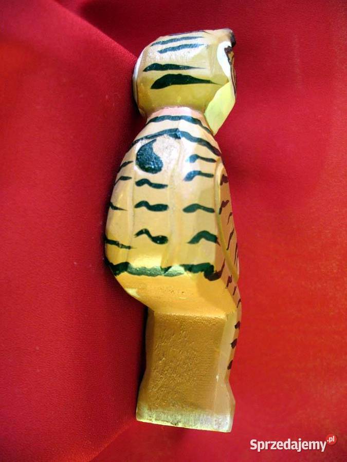 Kot kotek drewniana stara figurka z Bali 14x 6 x Siedlce