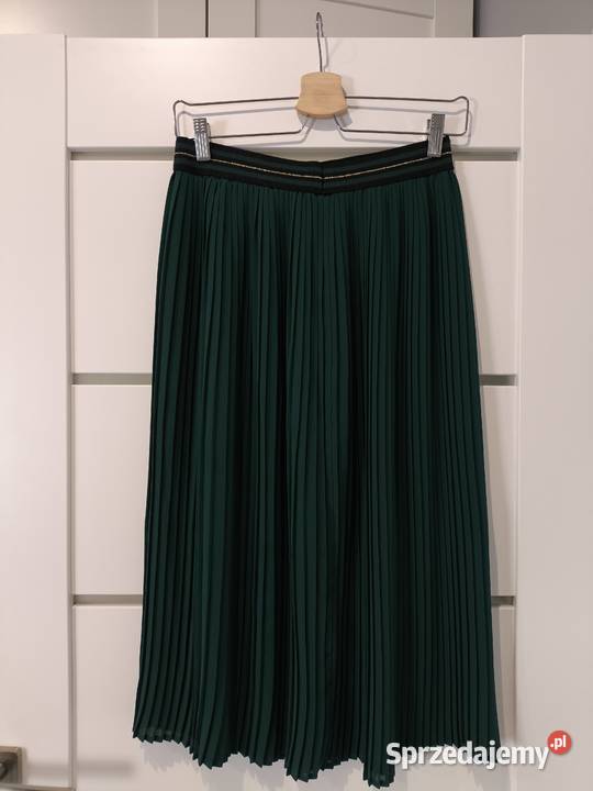 Spódnica damska świąteczna plisowana butelkowa Spódnice i sukienki Poznań
