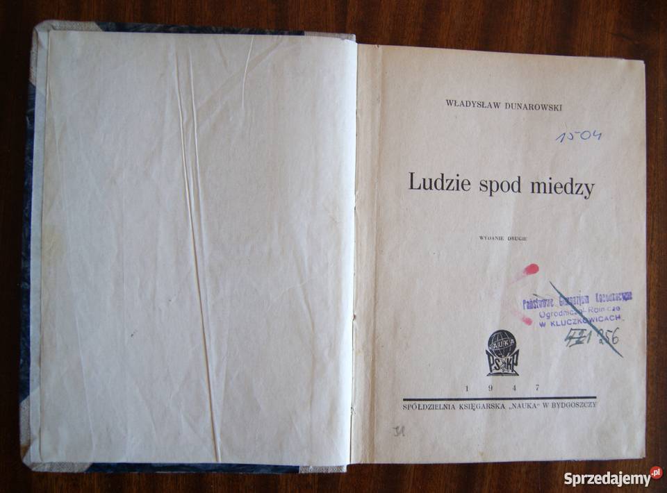Władysław Dunarowski Ludzie spod miedzy 1947 Parczew sprzedam