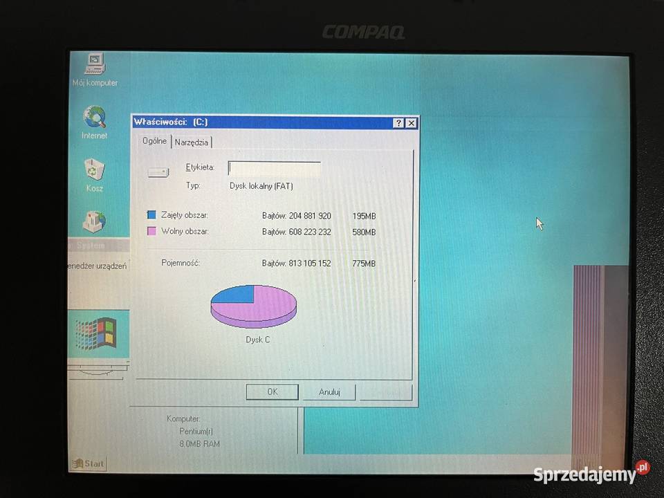 Zabytkowy laptop Compaq Armada 4100 Pentium małopolskie Brzana sprzedam