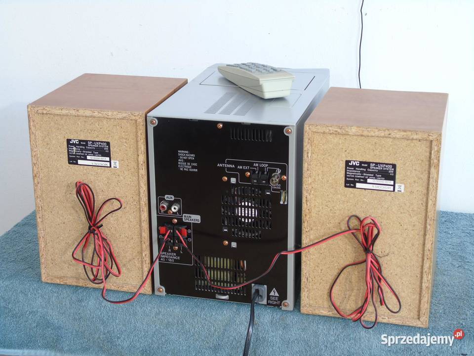 Japońska wieża stereo JVC UXP400 pilot kolumny Elektronika Jasło