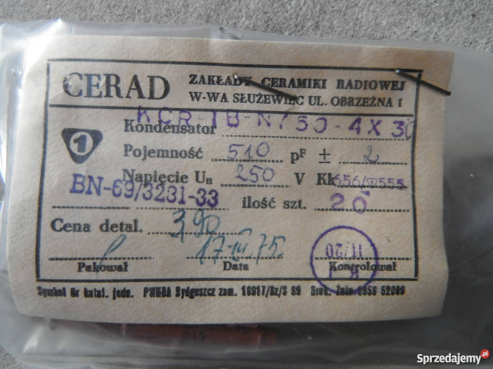 Kondensator CERAD radiowe KCP KCR KFP KFPf KCPf