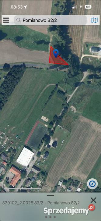 Działka z linią brzegową