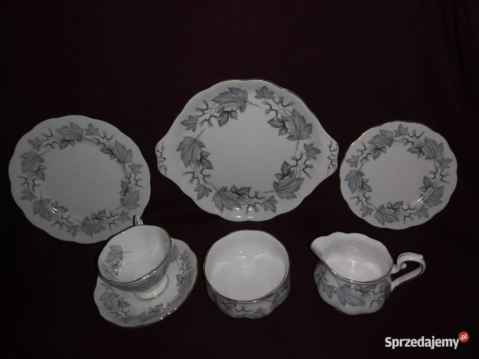 Serwis Royal Albert England Silver Maple Porcelana i szkło Gdańsk