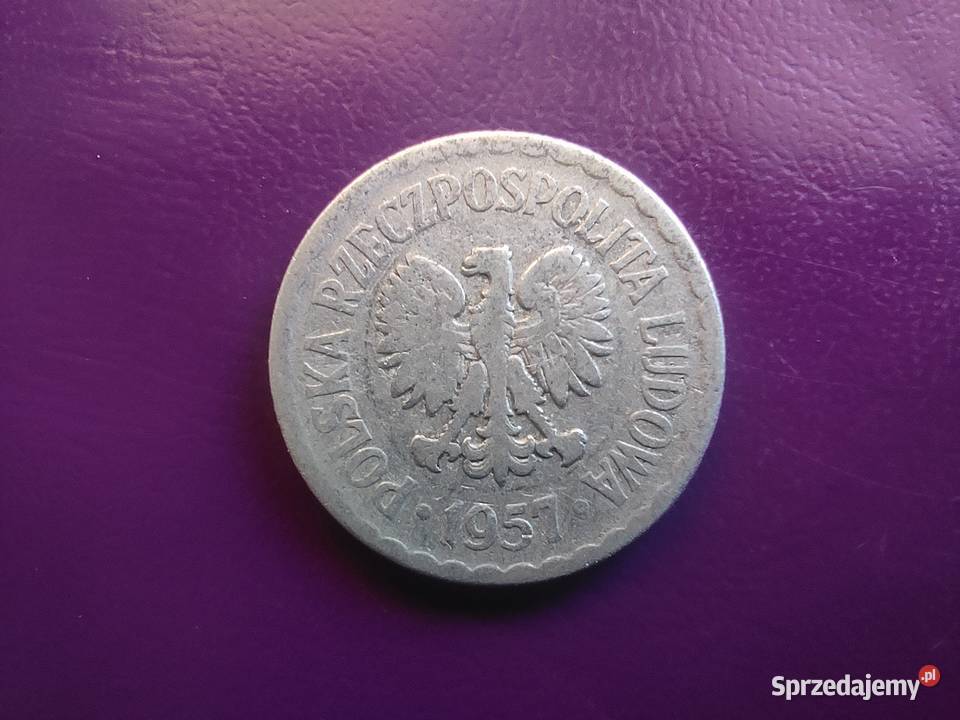 Moneta PRLu 1 ZŁOTY 1957 Rzadkość Pruszków