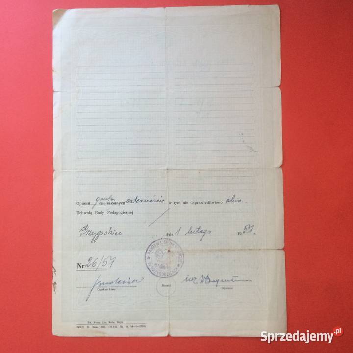 1746 Świadectwo Liceum Rolniczego 3 Tchórzewski Szczecin