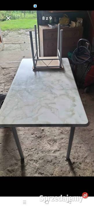 Stół i 4 krzesła metalowe nogi idealny na 80cm Dobrowoda