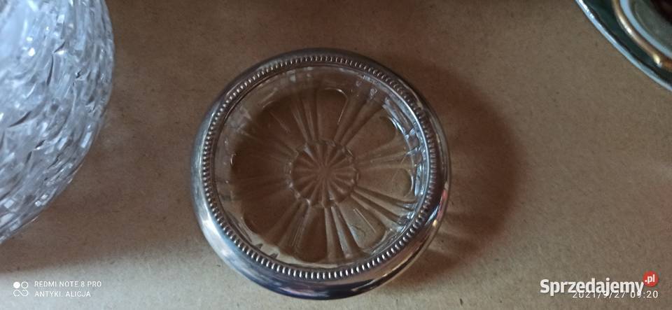 Talerzyk szkło Plater Silverplatet Italy Porcelana i szkło pomorskie sprzedam