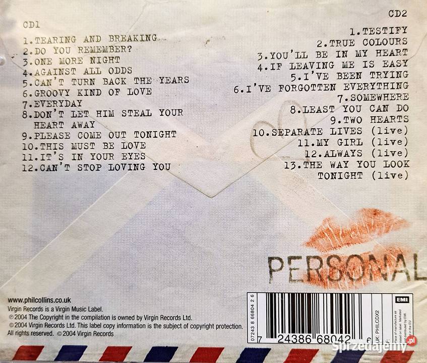 2XCD Nowe Znakomity Album 2X CD Phil Collins rock Lubin