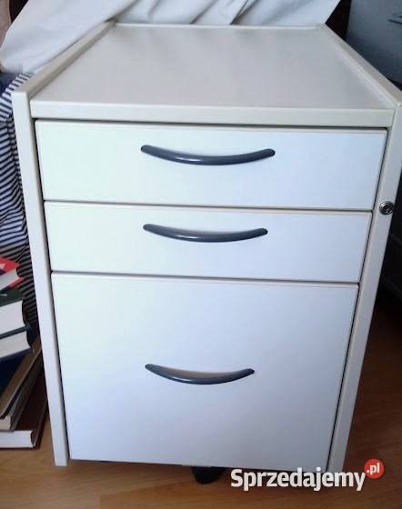Kontenerek IKEA EFFEKTIV pod biurko biały 3 58cm Dąbrówka