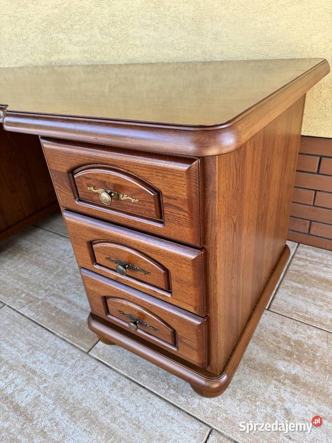 Biurko gabinetowe duże stylowe Bawaria BRW biuro Biurka Garwolin