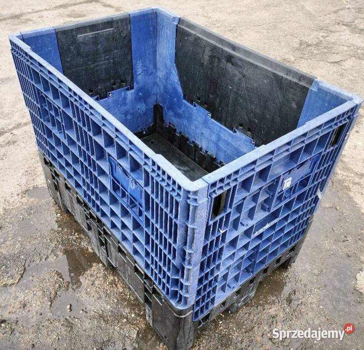 Skrzyniopaleta Plastikowa 1200x800 Składana Magazynowanie Głogówko