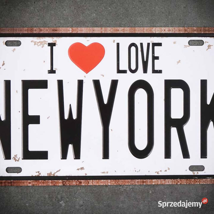 Tabliczka dekoracyjna metalowa I LOVE YORK inny kolor Chmielnik