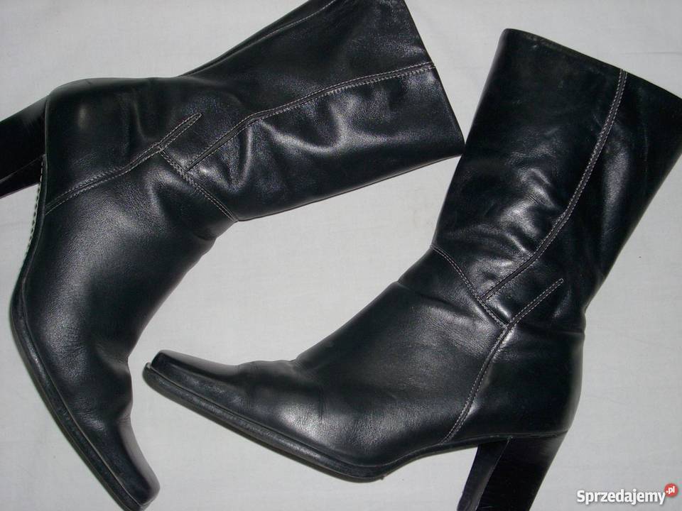 BUTS skórzane kozaczki j nowe 38 385 czarny małopolskie Nowy Sącz